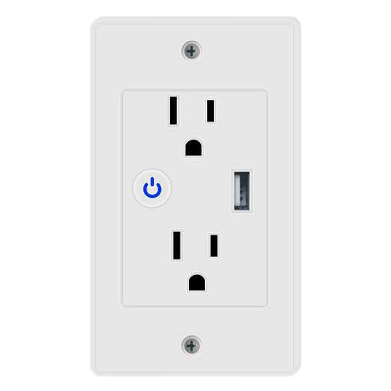 Умная розетка с usb-портом Wi-Fi настенная пульт дистанционного управления