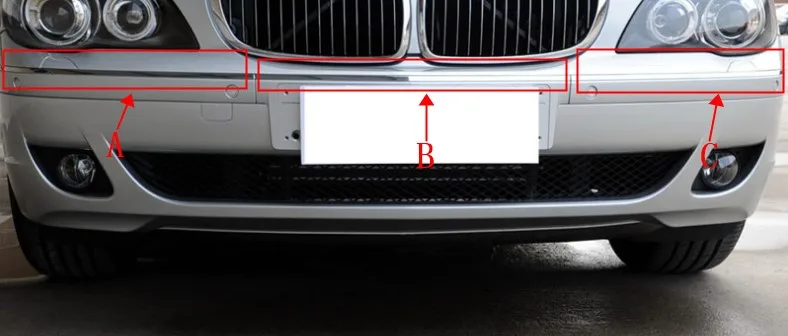 Хромированная накладка переднего бампера для BMW 7 серии E65 E66 730li 740li 745li 750 760 2002-2008