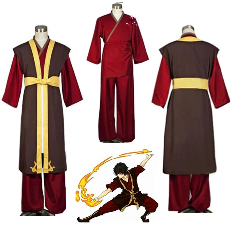 Аватар Последний пневматический принц Zuko мужской Косплей Костюм Аниме на заказ