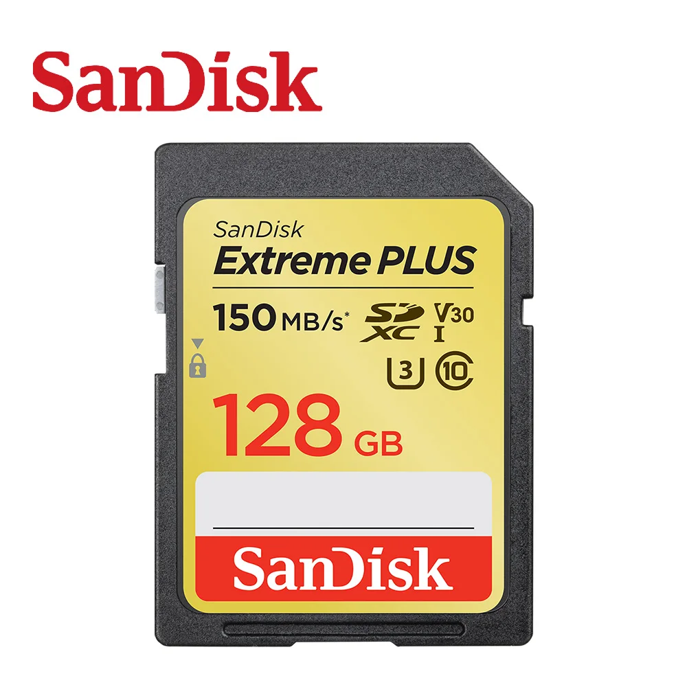 100% двойной флеш-накопитель SanDisk Extreme SD карта SDHC/SDXC 256 ГБ 128 Гб 64 оперативной памяти 32