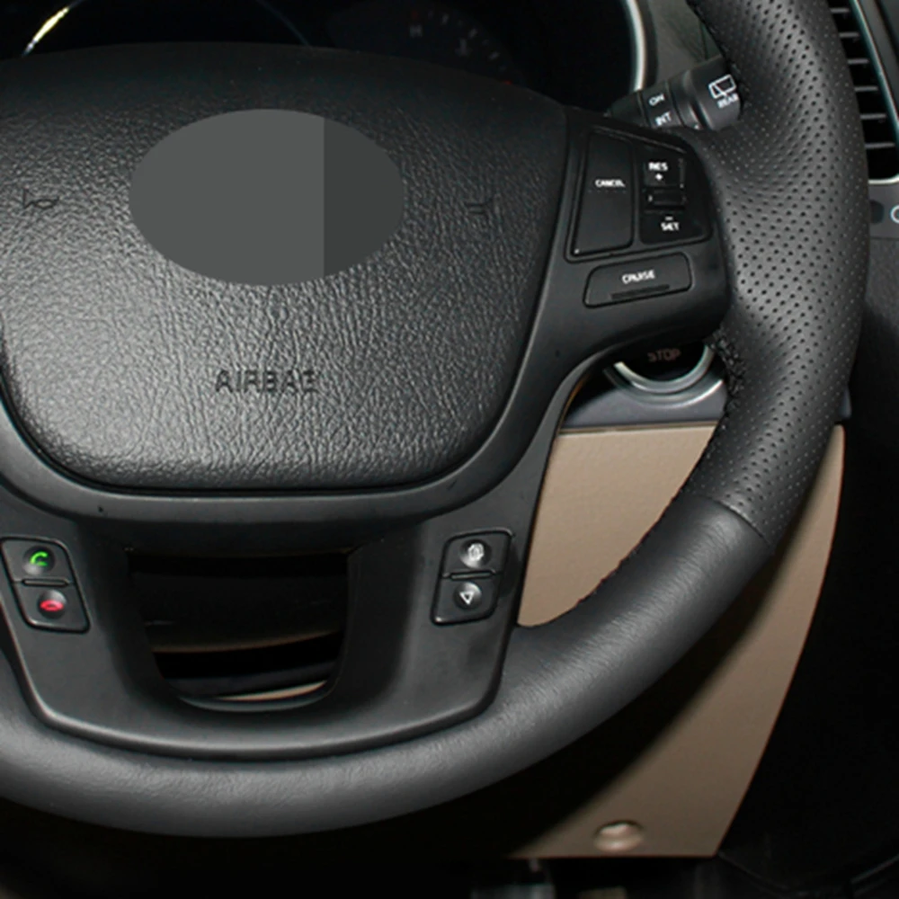 Сделай сам черного цвета из искусственной кожи чехол рулевого колеса автомобиля