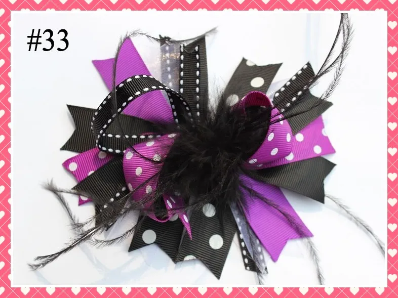 Бесплатная доставка 100 шт. Бутик для Хэллоуина банты волос на День Благодарения