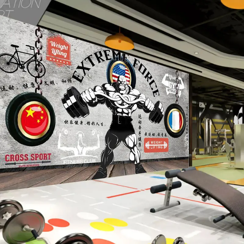 Индивидуальные 3D обои Индия фитнес-студия настенная ткань тайский