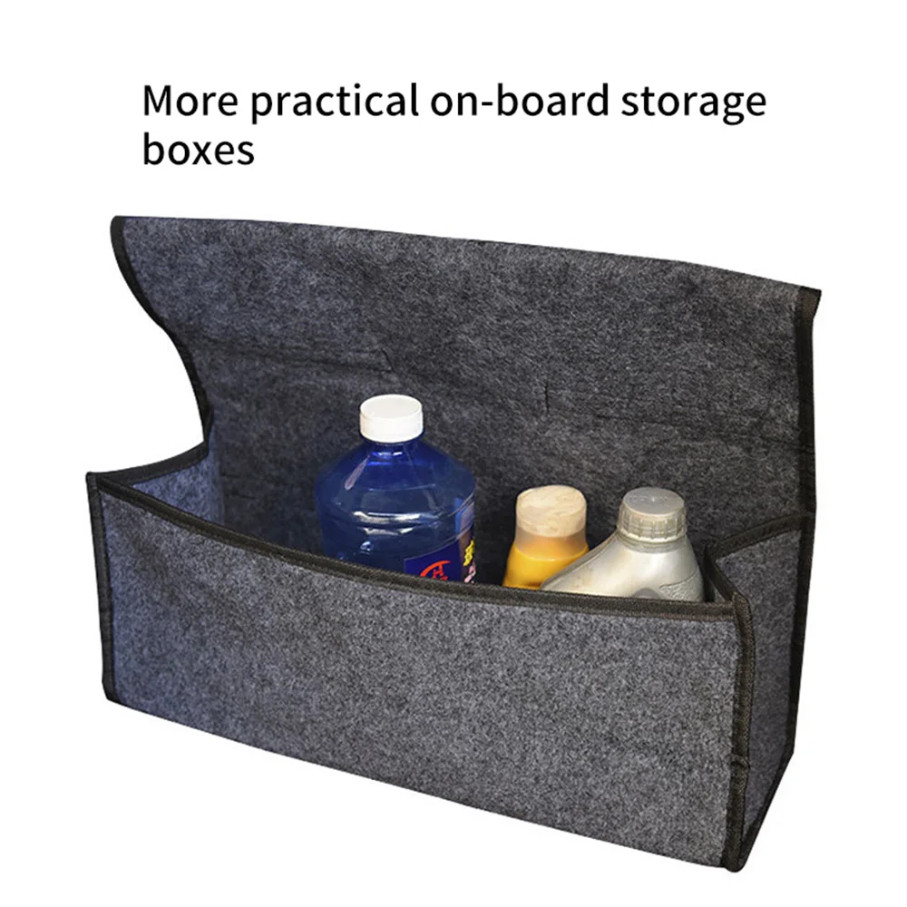 

1Pc Multipurpose Collapsible Car Trunk Storage Organizer Portable Car Storage Bag Soft Felt Storage Box Cargo Container Box Skry