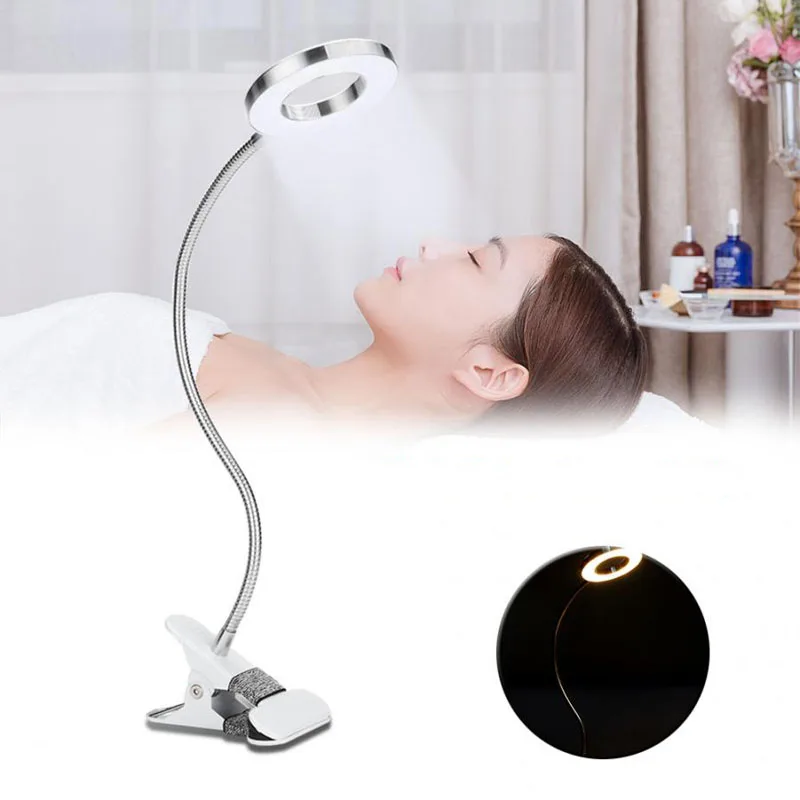 

LED Beauty Lamp USB Plug-In Portable Tattoo Makeup Lamp Clip-On Cold And Warm Light Adjustable Living Room Night Light