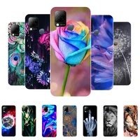 For Infinix Hot 10T Case Flower Soft Silicone Back Case for Infinix Hot 10T Phone Cover for Infinix X689C Hot10T etui Coque