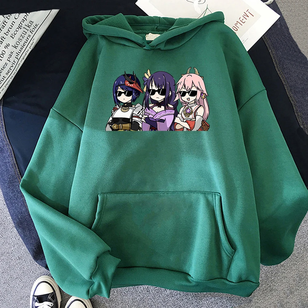 

Yae Miko Hoodie Women Harajuku Graphic Kawaii Genshin Impact Hoodies Unisex Winter Funny Pullover Sweatshirt Genshin Hoody Tops