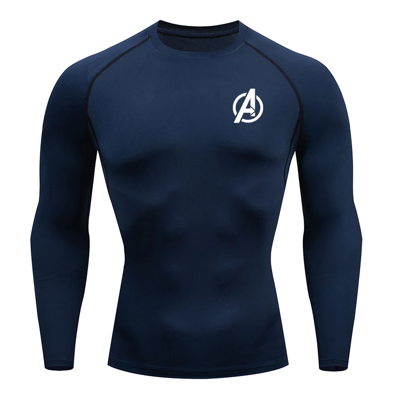 

Running Shirt Men Compression Tights Fitness Top MMA Rashgard T Shirts Herren Gyms Fitness Runing Joggers Boxing Sports Training