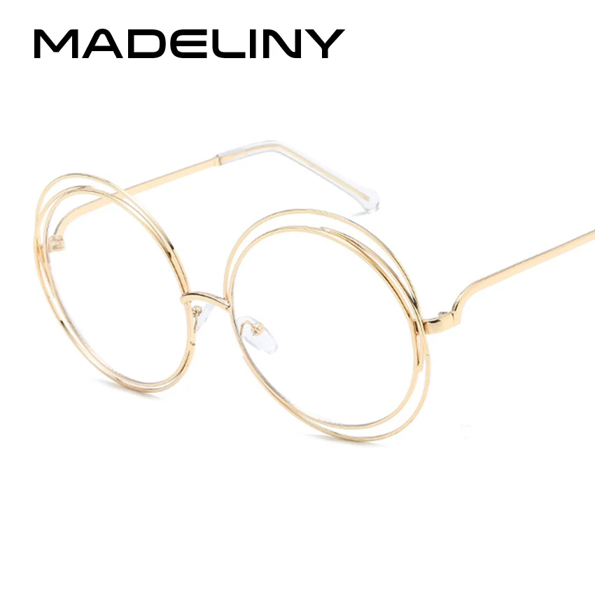 

MADELINY Fashion Round Wire-Frame Sunglasses Women 2020 New Vintage Gradient Sun Glasses Unisex Brand Designer Eyewear MA164