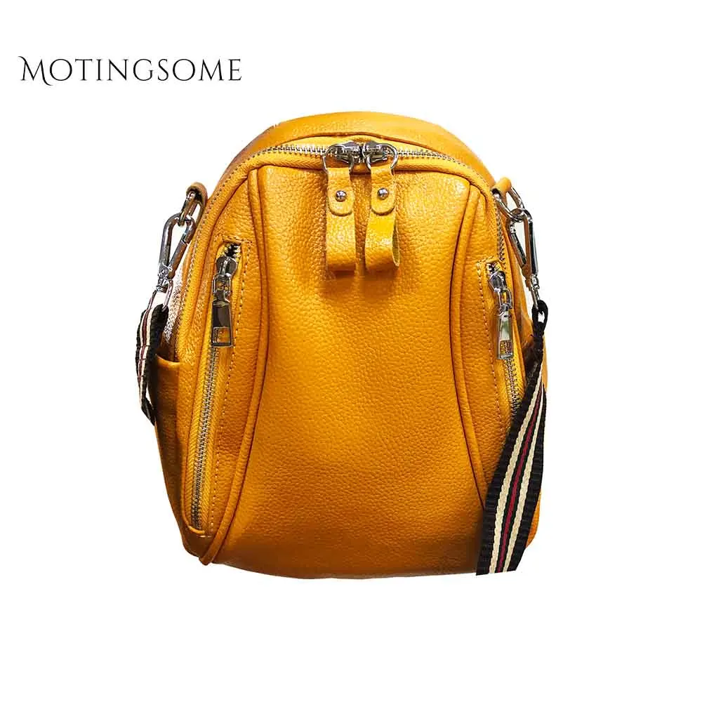 Yellow Backpack Женский рюкзак из натуральной кожи, женский рюкзак, водонепроницаемые школьные сумки для девочек-подростков, Mochila, модные сумки, роскошные сумки, новинка - Цвет: Yellow Backpack