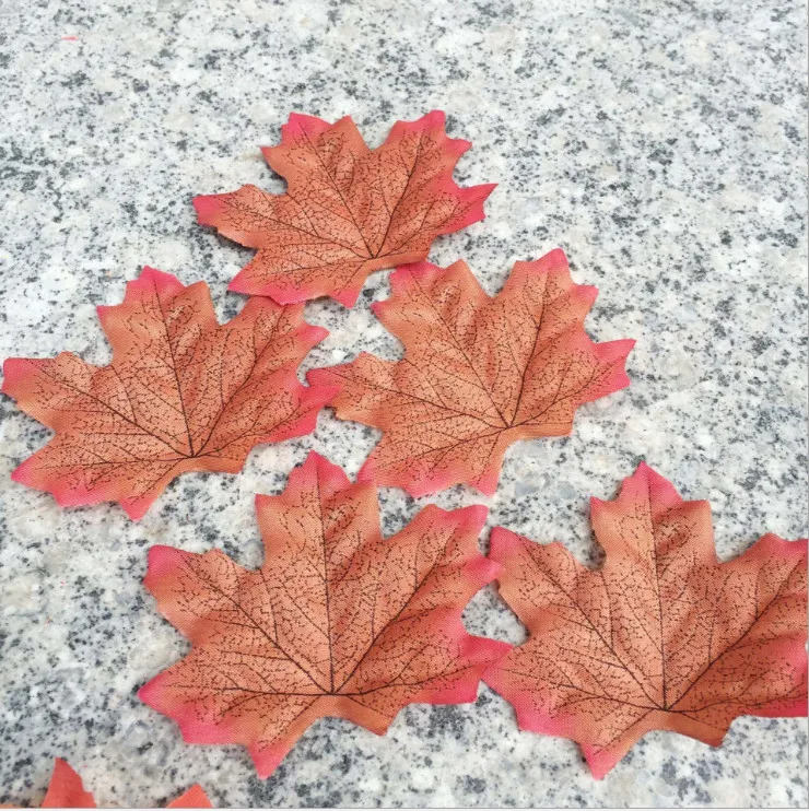 50 шт. искусственные листья цветов клена для украшения стола шелковые лепестки