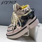 Женские кроссовки из натуральной кожи, модные кроссовки 2022, зимняя обувь из хлопка, повседневная обувь на платформе, дизайнерские Роскошные ботильоны