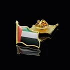 Брошь в виде флага Объединенных Арабских Эмиратов, металлическая брошь на лацкан, брошь, значки, ювелирные изделияАксессуары для сумок