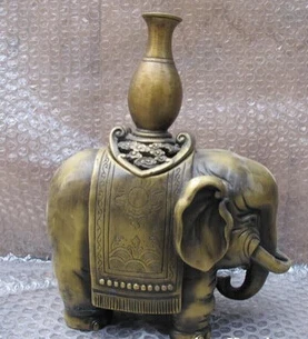 Статуэтка-курильница в виде слона медная бронзовая ручная работа резной |