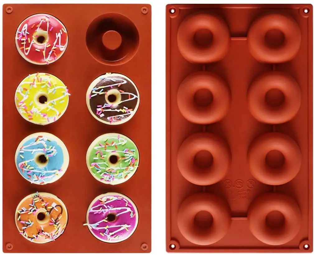 

Mini Donut Mold-Tools Biscuit Bakeware Dessert-Baking-Pan Silicone Mould Chocolate 8-Cavity