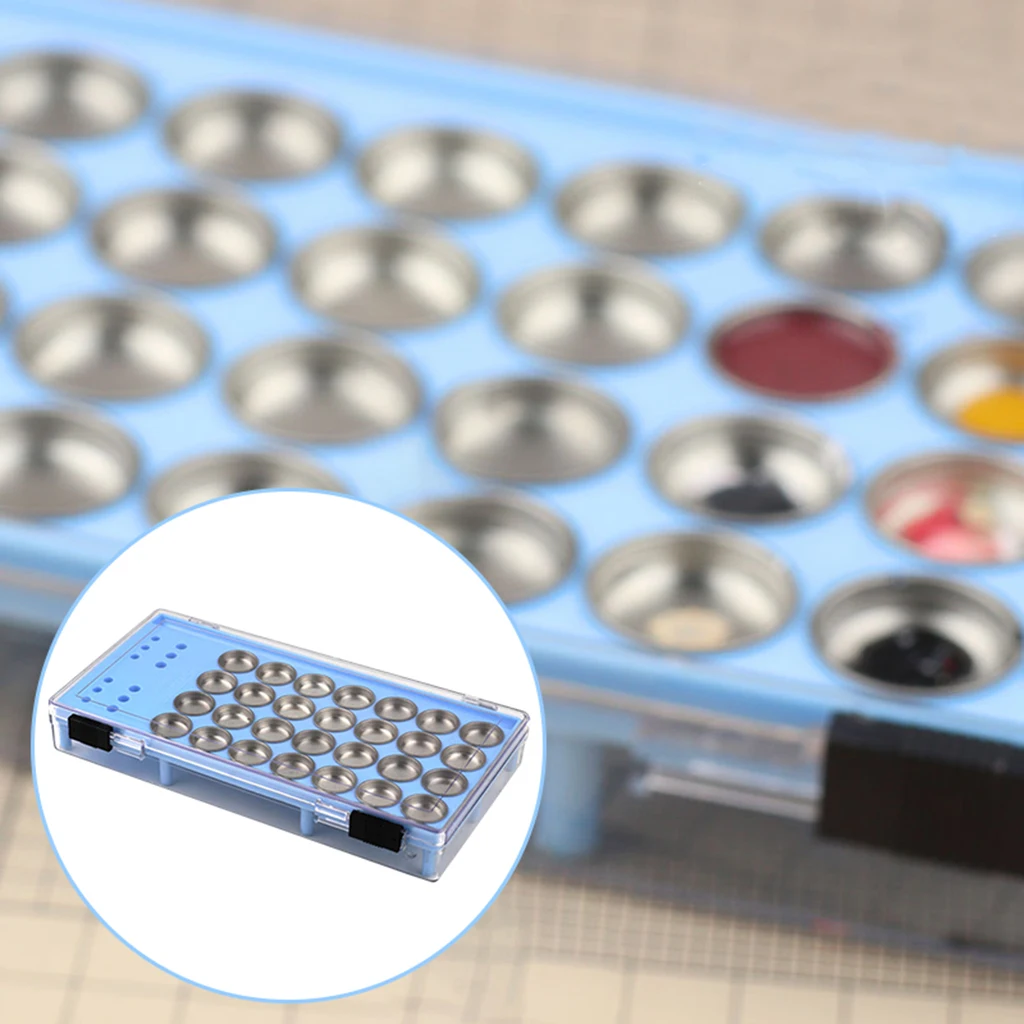 

Soldier Models Miniature Model Paint Palette Case Color Pen Deposit Boxs Blue