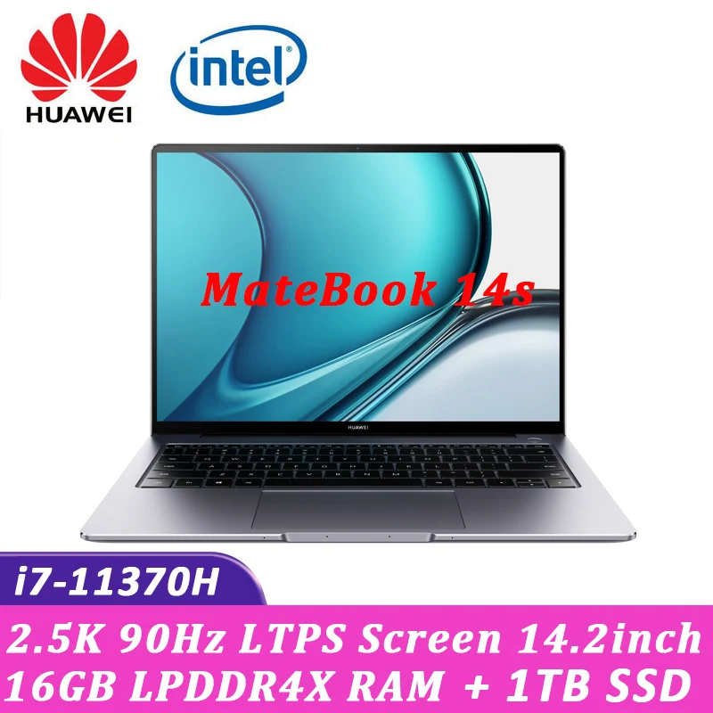 Ультратонкий ноутбук HUAWEI MateBook 14S 14 2 дюйма Intel Core i7-11370H 16 Гб ОЗУ 512 ГБ/ТБ SSD сенсорный