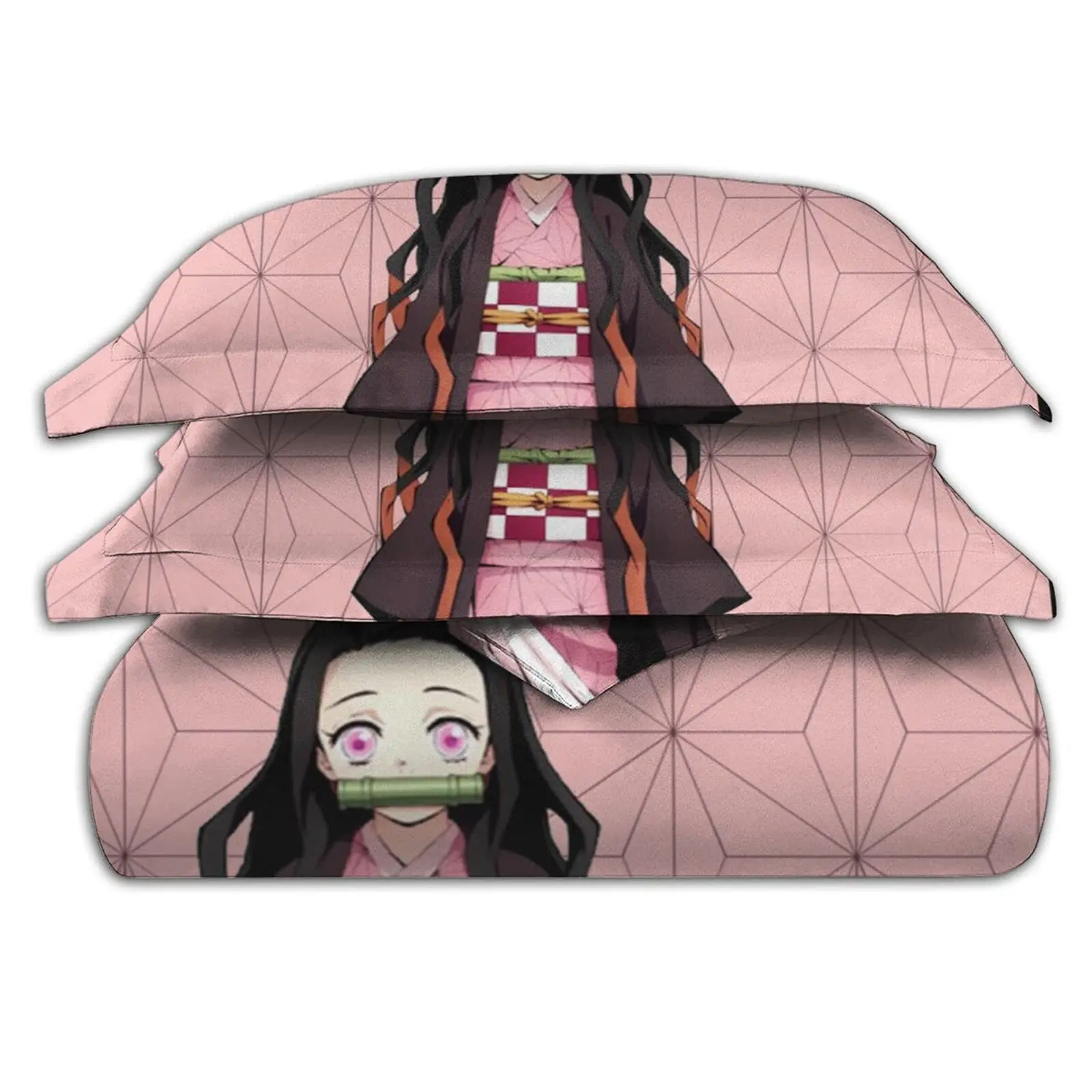 Постельное белье с аниме комплекты двойным пододеяльником 3 шт. милый комплект