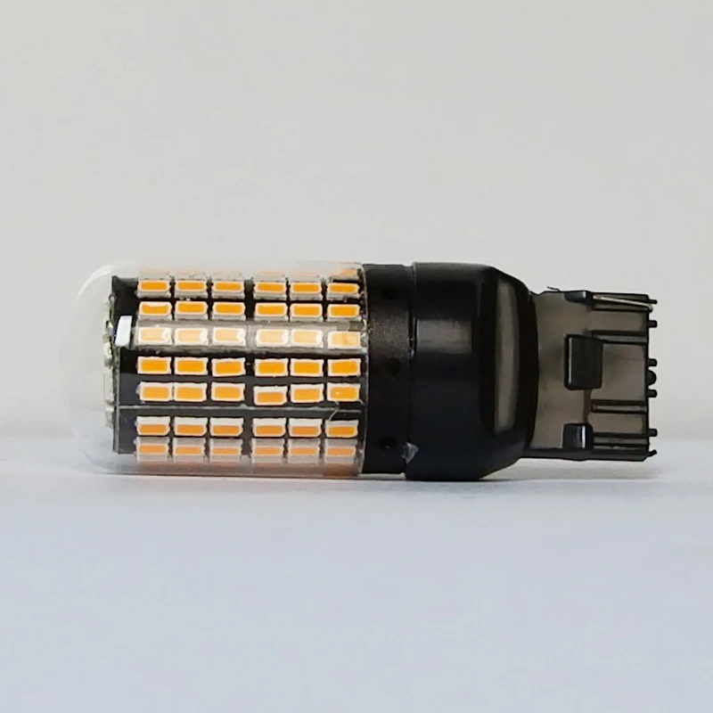 2 шт. автомобиль 7440 светодиодный Нет Hyper флэш Янтарный Желтый 144-SMD 4014 светодиодный T20 W21W 1156 7507 BAU15S светодиодный лампы для указатели поворота
