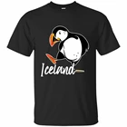 Исландская рубашка с пуффиновым футболка с рисунком птицы для мужчин, цвет черный, темно-синий, Размер S-3Xl тренажерные залы фитнес-футболка