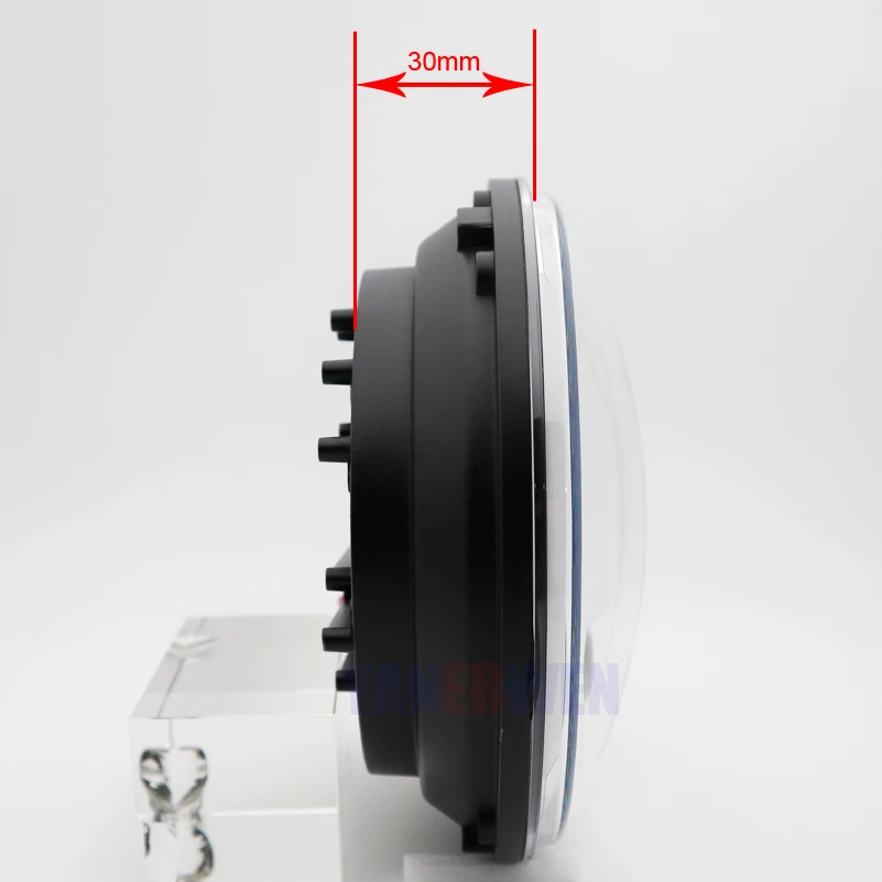 Передняя фара для Jeep JK 7 дюймов круглая светодиодная Wrangler 97-15 Hummer Toyota Defender