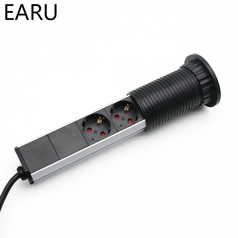 220V 16A тянуть POP UP электрические 3 розетки с 2 портами(стандарт Кухня Стол розетки выдвижной для столешницы Столешница AU/UK/EU/US вилка