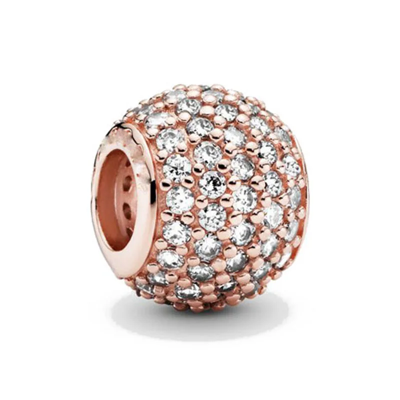 Новинка оригинальные ажурные розовые Блестящие Розовые цветы подвески серебро