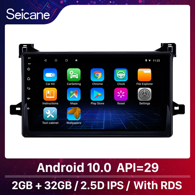 Автомагнитола Seicane 2din Android 10 0 2 гб + 32 2.5D IPS экран стерео GPS радио для 2016 Toyota Prius