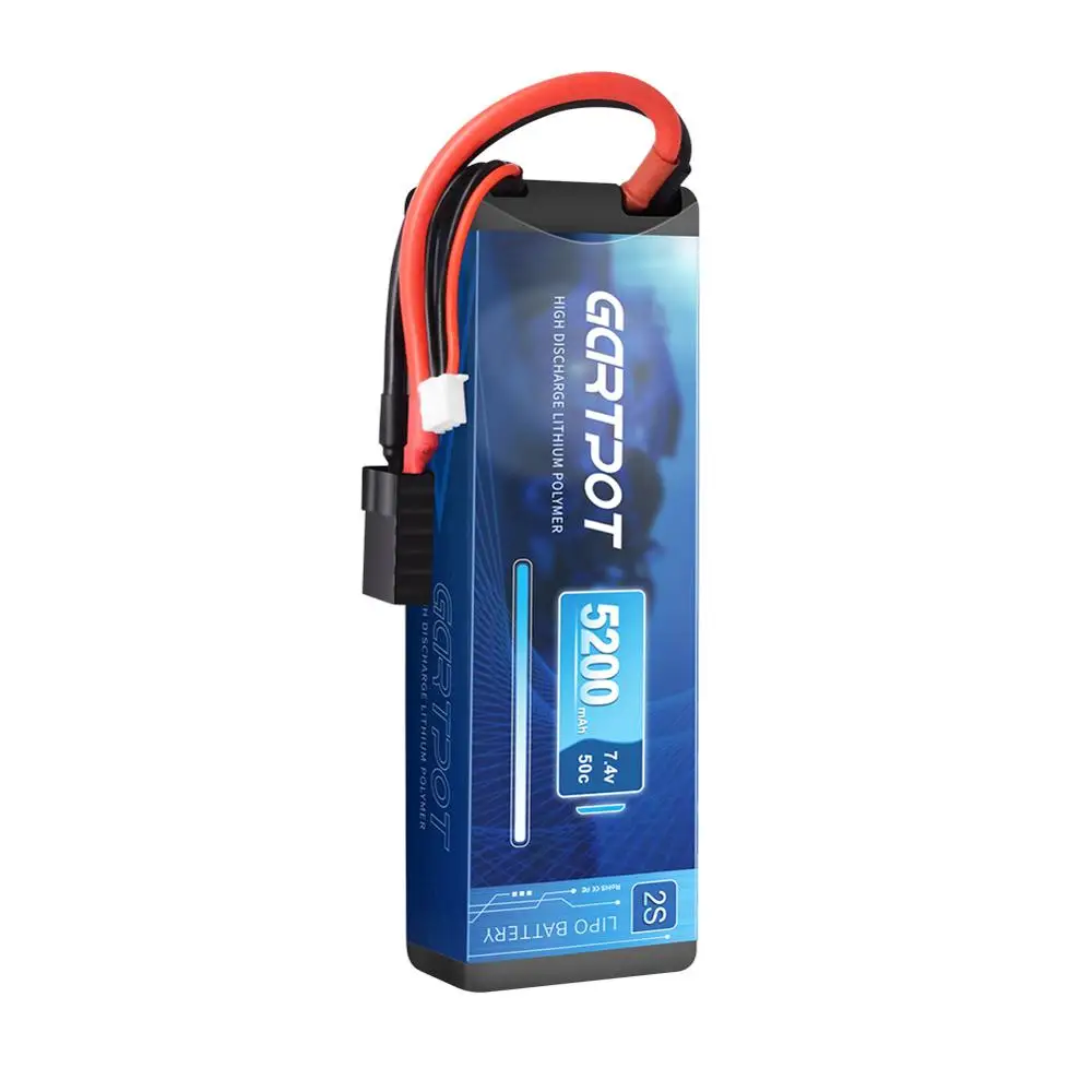 GARTPOT Lipo 5200 мАч 2S 7 4 V 50C LiPo RC Батарея жесткий чехол с TRX штепсельная Вилка для