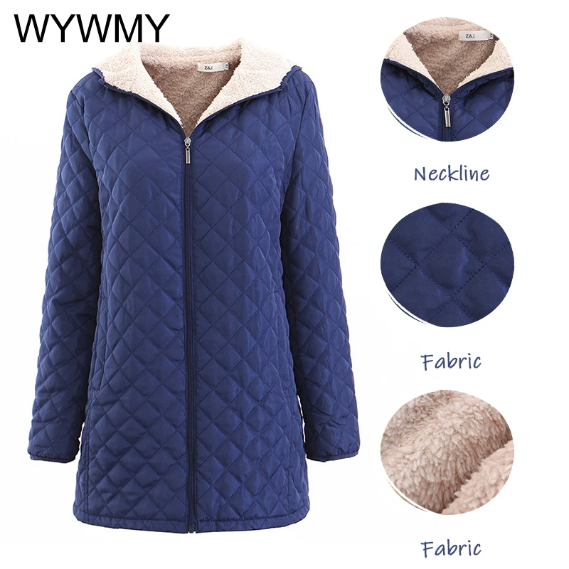 WYWMY Women Jackets Winter Coats 2021 Thick Warm Hooded Parkas Woman Coats Casual Cotton-padded Female Winter Jacket Outwears