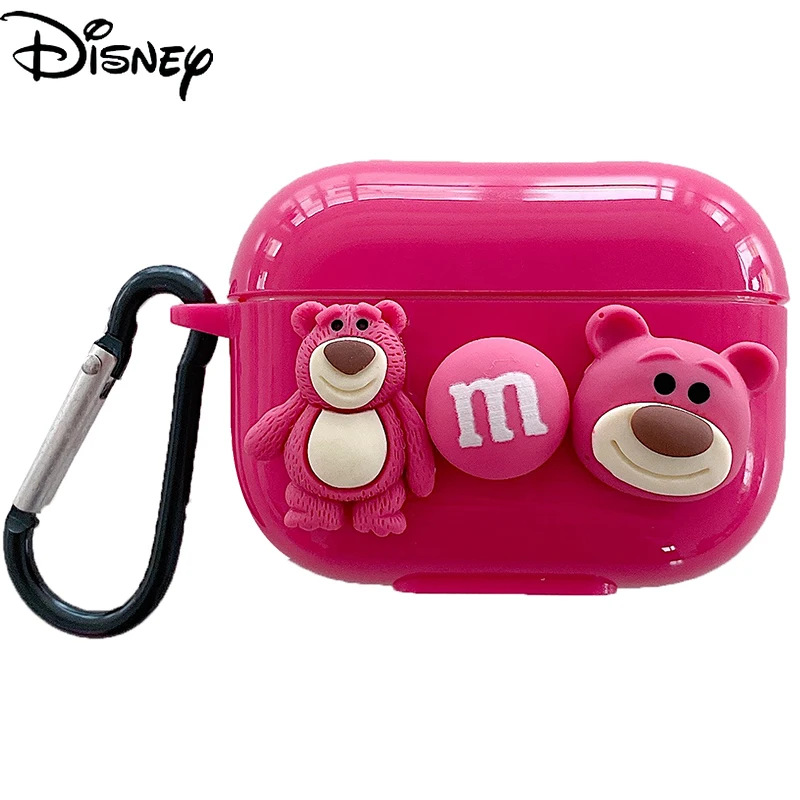 

Disney strawberry bear wireless Bluetooth-compatible headset protective cover for AirPods/2/3 generation Pro anti-fall storage
