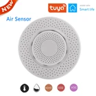 Умный датчик воздуха Tuya, Wi-Fi, детектор CO2 HCHO VOC, формальдегидный датчик углекислого газа, автоматизация дома, предупреждающий детектор сигнализации