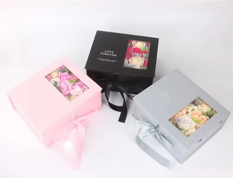 

Мыло цветок роза Подарочная коробка набор подарок на День святого Валентина для родителей подруги и жены день рождения