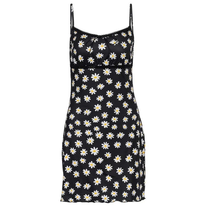 NEDEINS Fashion Floral Dresse Summer Backless Mini Party Dress For Women Dresses 2020 Ruffle Sundresses | Женская одежда