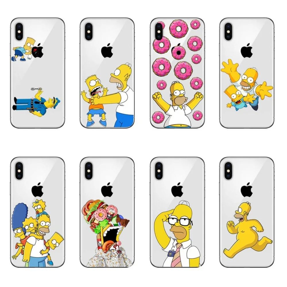Роскошный Жесткий чехол для телефона из поликарбоната Симпсоны модные мультики