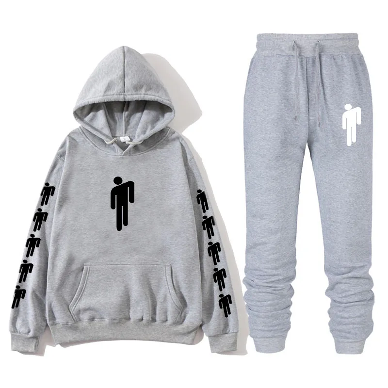 light grey Billie Eilish осень зима тренировочный spak Vrouwen Mannen толстовки повседневные Pak Vrouwen Kleding Pak Беговые Брюки спортивные Su - Цвет: light grey