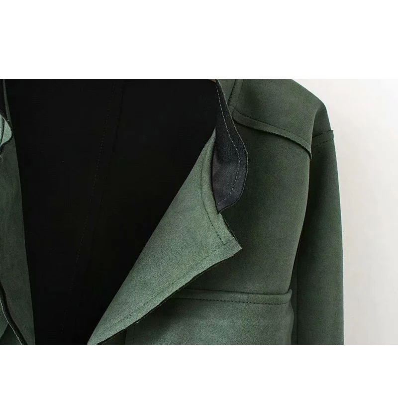 Новая осенне-зимняя куртка женская Chaqueta Mujer оверсайз зеленая уличная короткая