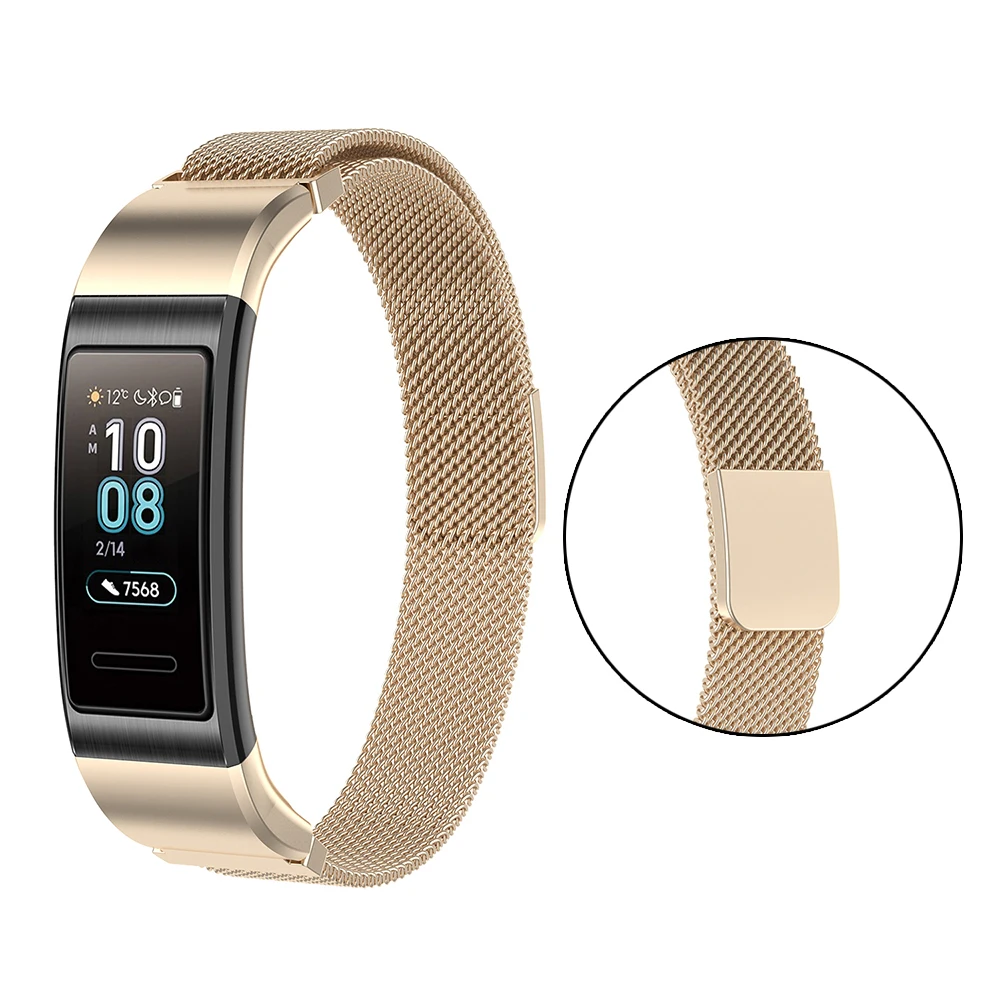 Новый магнитный браслет из нержавеющей стали для умных часов аксессуар Huawei 3/3 Pro