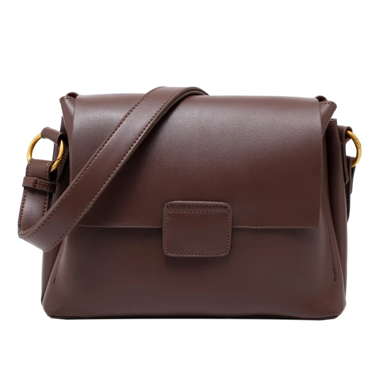 

Hong Kong Style Texture Bag Women's Bag 2021 New Fashion Retro Messenger Bag Internet Celebrity Shoulder Bag Urban Simple