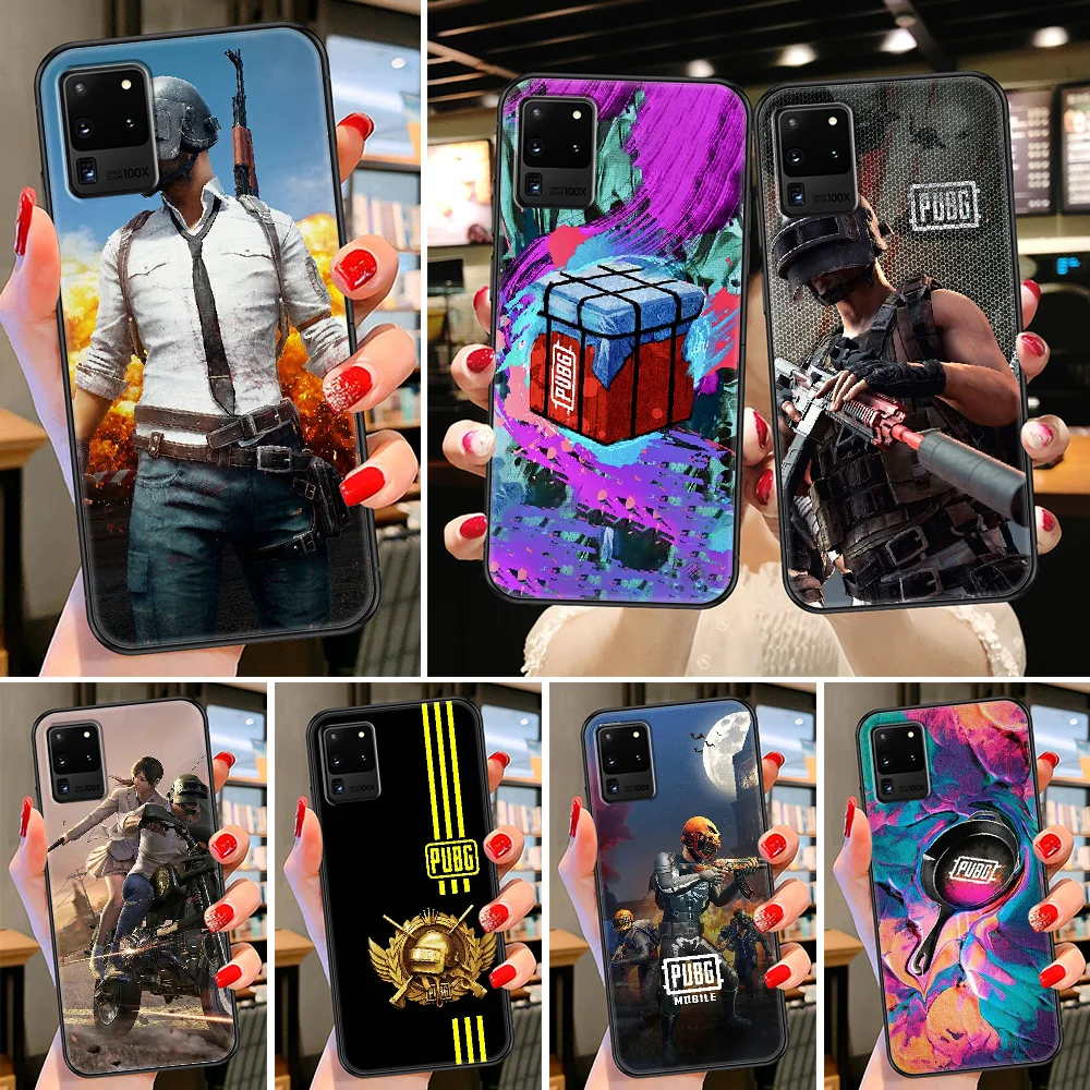 

Pubg Game Phone case For Samsung Galaxy Note 4 8 9 10 20 S8 S9 S10 S10E S20 Plus UITRA Ultra black silicone cover fashion shell