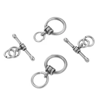 2setslot retro stainless steel ot clasps toggle clasps buckle connectors for diy bracelet necklace jewelry making no nickel