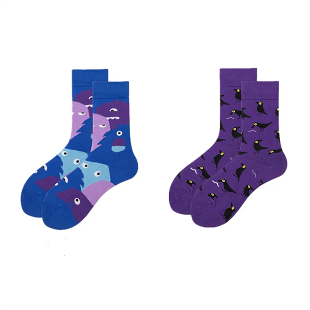 Новинка осень/зима японские забавные носки для влюбленных корейский стиль милая