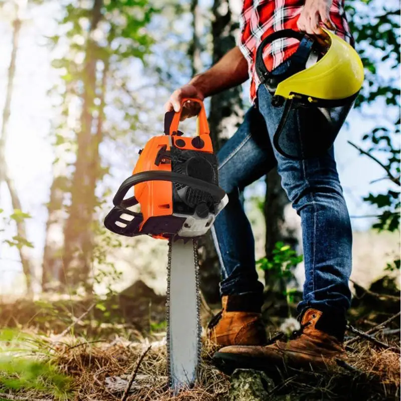 Цепная пила 58cc 50 см оранжево-красная цепная направляющая для дерева и леса