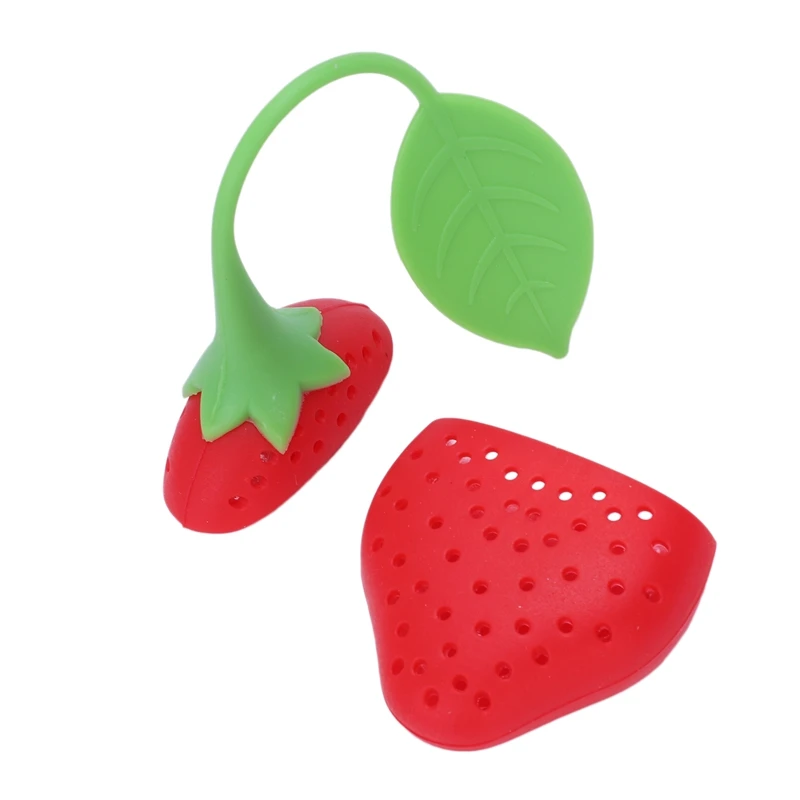 

2pcs Silicone Tea Infuser Ball P Filter Tea Infuser Strainer Spoon Strawberry Variety