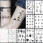 Водостойкая временная татуировка-наклейка маленькая птичка музыкальная нота флэш-тату посох палец запястье поддельные татуировки для боди-арта женщины мужчины ребенок