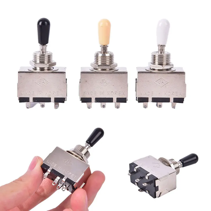 

3 способа гитарный звукосниматель электрораспределительной коробкой многопозиционного переключателя с черным наконечником Кепки для Эле...