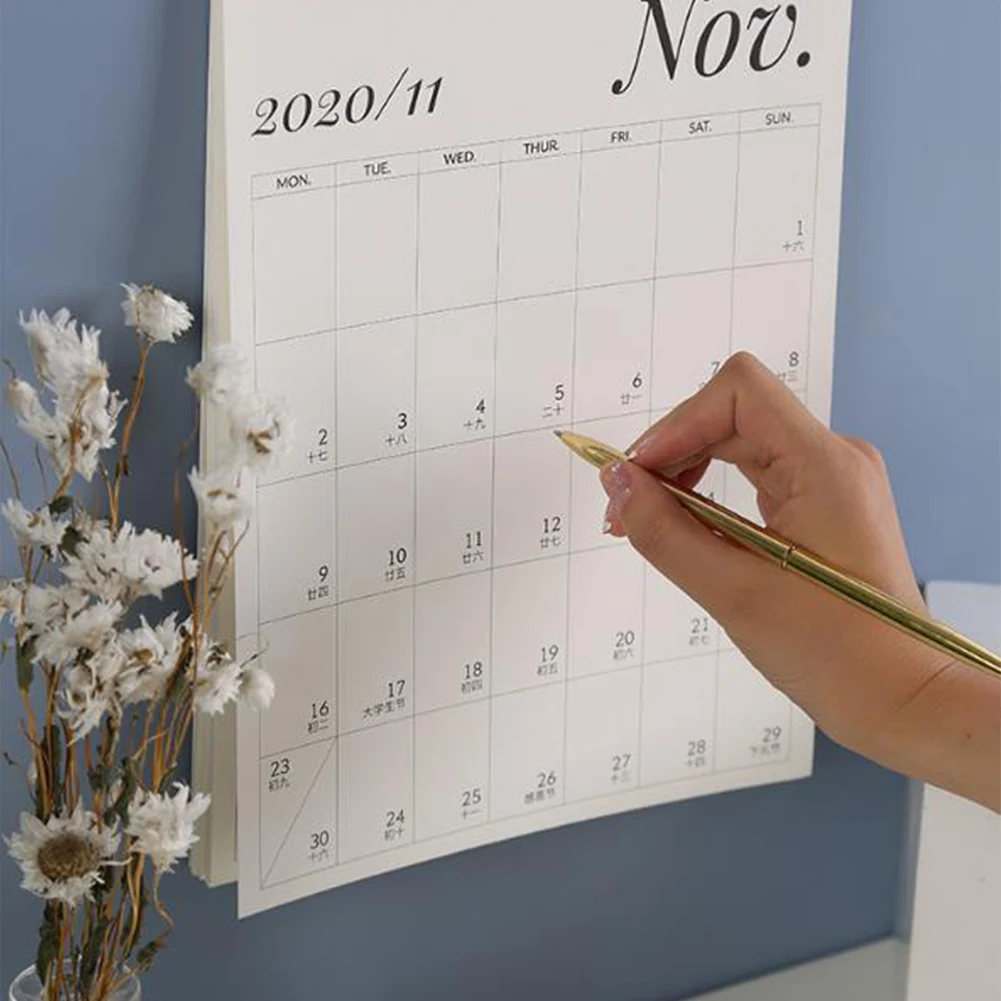 

2 Size 2021 Wall Calendar Weekly Monthly Agenda Organizer Home Office Hanging Wall Calendar Daily Schedule Planner