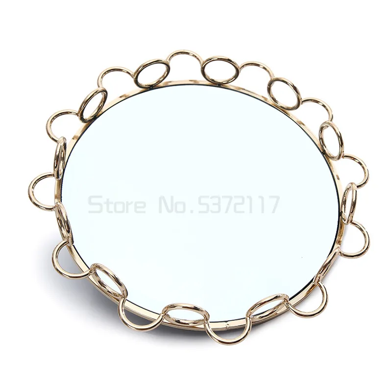 

Creative exquisite black glass metal tray for wine and food tray