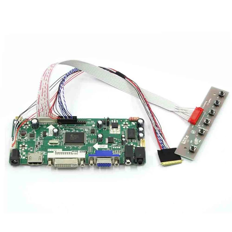 Плата контроллера для B156HW02 V1 / V4 LVDS 15 6 дюйма ЖК-дисплей 1366 × 768 DVI + VGA HDMI-совместимая
