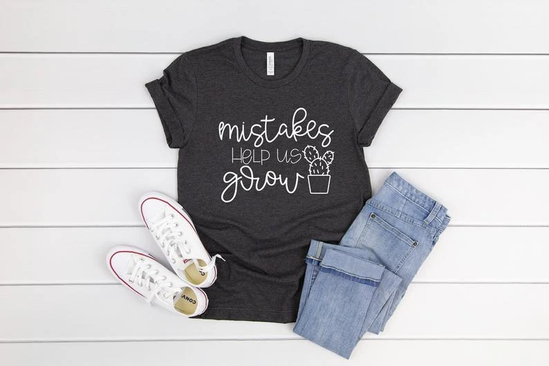 

Mistakes Help Us Grow, Teacher Shirts, Growth Mindset Shirt, Teacher Team Shirts, Positive Mindeset Tee, Counselor Tee O494